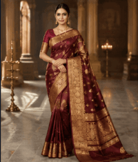 Kanjeevaram Royal Maroon Silk Saree